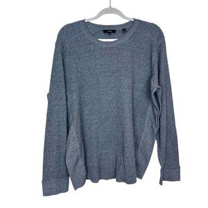 Vince T-Shirt Mens XXL Heather Gray Thermal Long Sleeve Crew Neck Knit Pullover